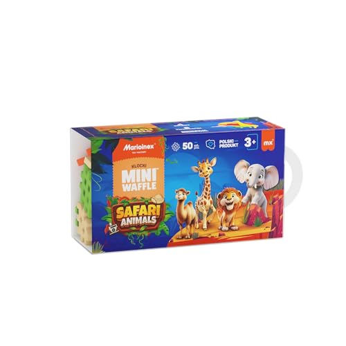 Marioinex Mini Waffle Animals Safari - 50-TLG. Blöcke von Marioinex Toy Factory