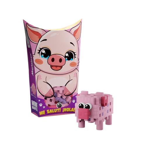 Marionex Mini Waffle Pocket Pets – Schwein, 25 Teile von Marioinex Toy Factory