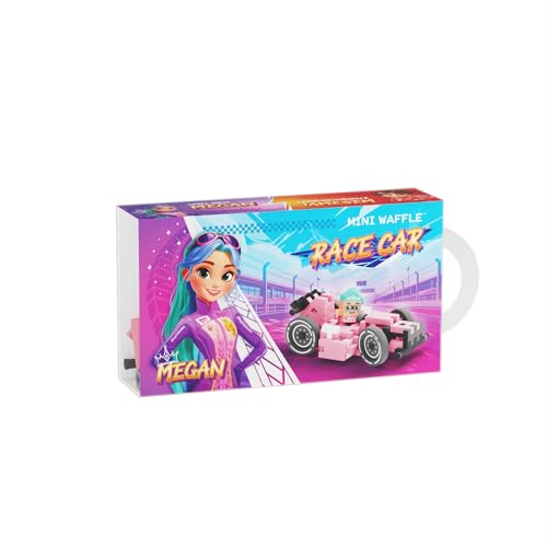 Mini Waffle Cars PINK Race CAR 50 Teile von Marioinex Toy Factory