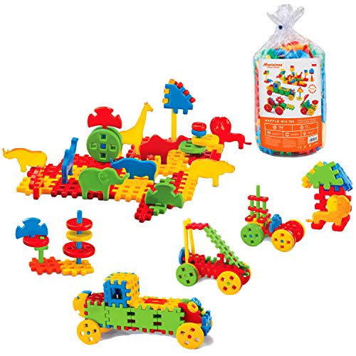 Marioinex 900345 Waffelblöcke Mix, 150 Stück, Mehrfarbig Marioinex 900345 Waffelblöcke Mix, 150 Stück, Mehrfarbig von ECR4KIDS
