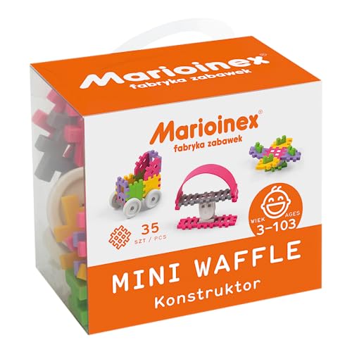 Marioinex 902790 Mini Waffle Konstruktor różowy Mario Blöcke, Elemente, 35 von Marioinex