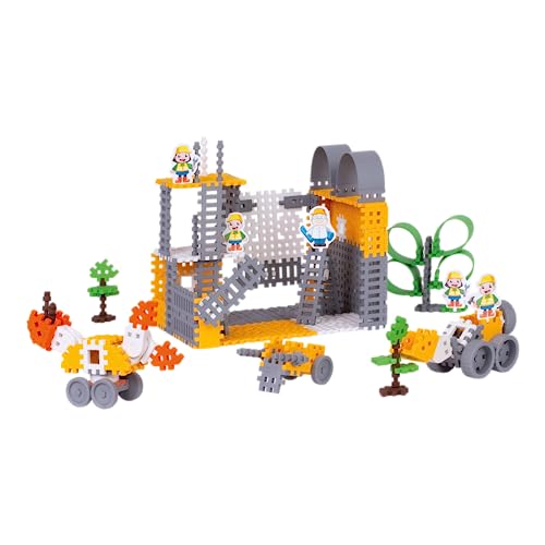 Marioinex Mini Waffle Builder groß 185 Elemente - Waffelbausteine Kinder, Konstruktionsspielzeug - Montessori Bausteine, Steckbausteine Kinder - Ostergeschenke Kinder von Marioinex