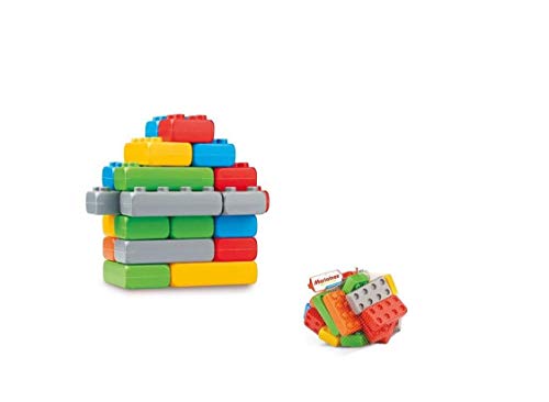 Mario-Inex 902073 Marioinex Bausteine Junior Bricks, 25 Stück im Netz, Mehrfarbig, S von Marioinex