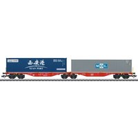 MÄRKLIN 47815 H0 Doppel-Containerwagen Sggrss80 mit 2 x 40 -ft. Containern, DB AG, Ep. VI von Marklin