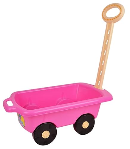 Marmat Gartengeräte für Kinder Schubkarre Garten Spielzeug Sandspielzeug Sandkasten mit Griff Laufkatze (rosa) von Marmat