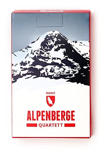 Marmota Maps Alpenberge-Quartett - 32 Berge aus Allen Alpenländern Kartenspiel von Marmota Maps