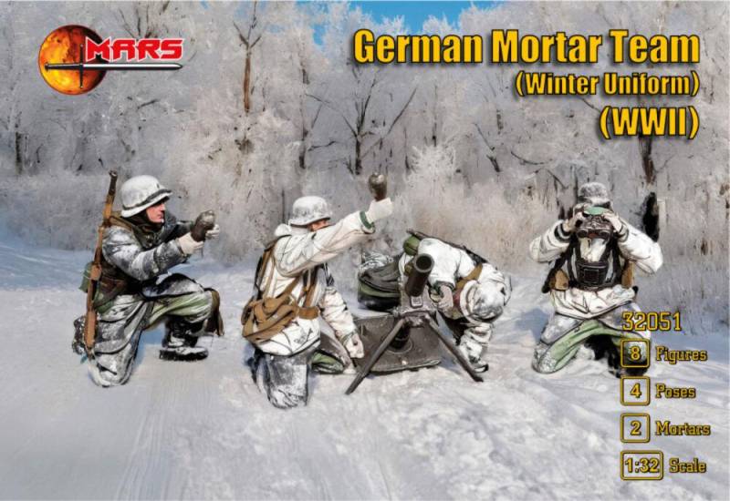 WWII German Mortar Team (winter uniform) von Mars Figures