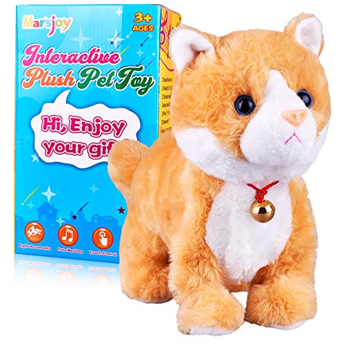 Interaktives Katzenspielzeug aus Plüsch, interaktives Katzenroboter, bellendes Meow, Touch-Steuerung, elektronisches Katzen-Haustier, Kinder, L: 30.5 cm x H: 20.3 cm x B: 12.7 cm. Interaktives Katzenspielzeug aus Plüsch, interaktives Katzenroboter, bellendes Meow, Touch-Steuerung, elektronisches Katzen-Haustier, Kinder, L: 30.5 cm x H: 20.3 cm x B: 12.7 cm. von Marsjoy