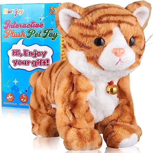 Interaktives Spielzeug für Katzen, Plüschtiere, interaktives Katzenroboter, Barking Meow Kätzchen, Berührungssteuerung, elektronisches Katzen-Haustier, H: 20.3 cm, B: 12.7 cm. Interaktives Spielzeug für Katzen, Plüschtiere, interaktives Katzenroboter, Barking Meow Kätzchen, Berührungssteuerung, elektronisches Katzen-Haustier, H: 20.3 cm, B: 12.7 cm. von Marsjoy