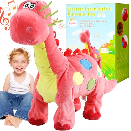 Laufender, elektrischer, rosa Dinosaurier, singendes Spielzeug, nickt, brüllt, wiederholt, was Sie sagen, Berührungs- und Tastensteuerung, realistischer Roboter, musikalisches, animiertes Plüschtier Laufender, elektrischer, rosa Dinosaurier, singendes Spielzeug, nickt, brüllt, wiederholt, was Sie sagen, Berührungs- und Tastensteuerung, realistischer Roboter, musikalisches, animiertes Plüschtier von Marsjoy