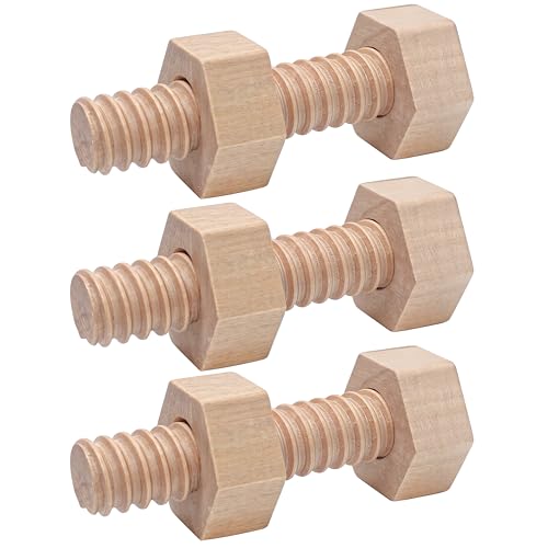 Marsrut Holzschraubenspielzeug, Schrauben und Muttern, Holzschrauben, Werkzeug-Set für Erwachsene zum Entspannen, Basteln, Modellbau, Heim- und Gartendekoration, 3 Stück von Marsrut