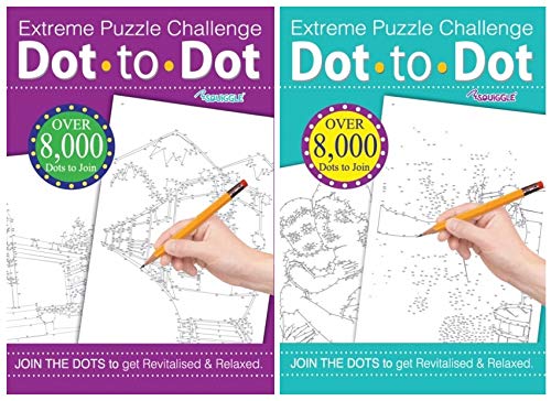 Martello Extreme Dot to Dot Puzzles für Erwachsene – Set mit 2 Büchern im A4-Format von Martello