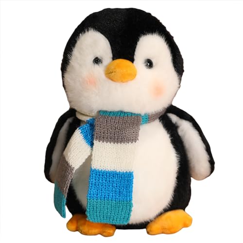 Martin Kench Pinguin Stofftier Plüschtier, Pinguin Kuscheltier Süße Pinguin Plüsch Spielzeug Tier Kissen Geschenk Für Kinder/Erwachsene (Blau) von Martin Kench
