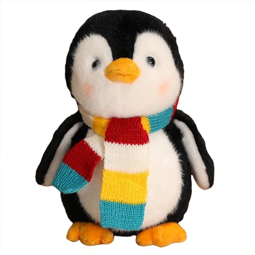 Martin Kench Pinguin Stofftier Plüschtier, Pinguin Kuscheltier Süße Pinguin Plüsch Spielzeug Tier Kissen Geschenk Für Kinder/Erwachsene (Rot) von Martin Kench