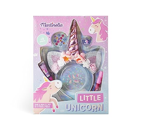 Martinelia Magisches Haar & Beauty Set - Einhorn, Lipgloss, Aufkleber & Zubehör - Multicolored von Martinelia
