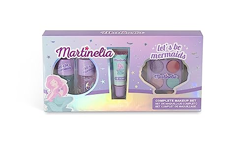 MARTINELIA LET’S BE Mermaids Kinder Kosmetikset - Meerjungfrau Mädchen Geschenkset in Pink Lila Türkis - Perfektes Mädchen Geburtstagsgeschenk von Martinelia