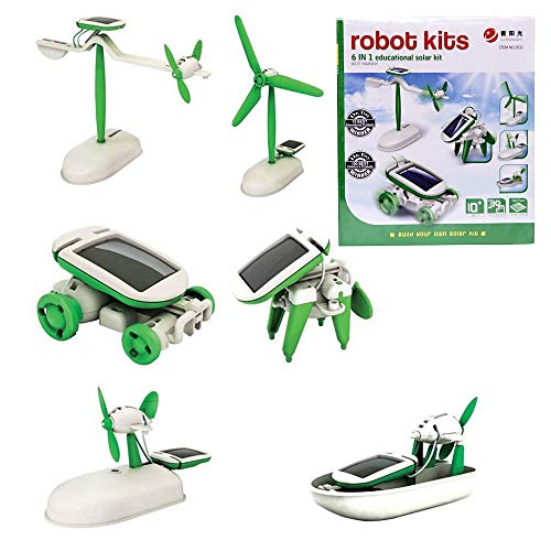 SOLARROBOTER 6in1 SOLARFAHRZEUGE Roboter KREATIVES BILDUNGSKIT Solarroboter, solarbetriebenes Spielzeug, Geschenk für Jungen, Kinder, Experimentierspielzeug, Selbstbausatz von Martom