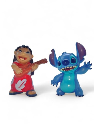 Lilo und Stitch Dekofiguren Set 2 Puppen 6 cm für Spiel und Dekoration von Marukatsu
