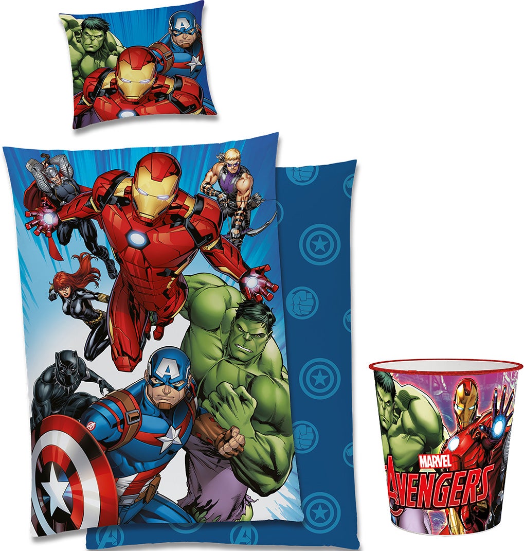 Marvel Avengers Bettwäsche und Papierkorb von Marvel Avengers