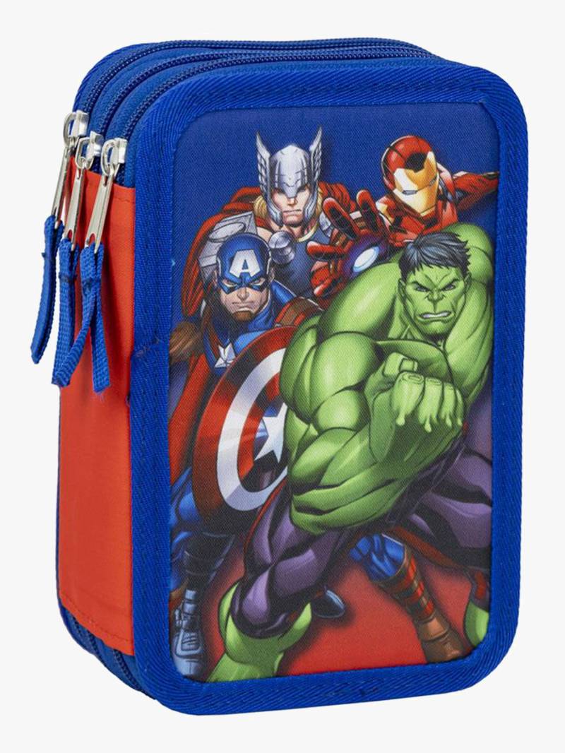 Marvel Avengers Dreifach-Federmäppchen, Blau von Marvel Avengers
