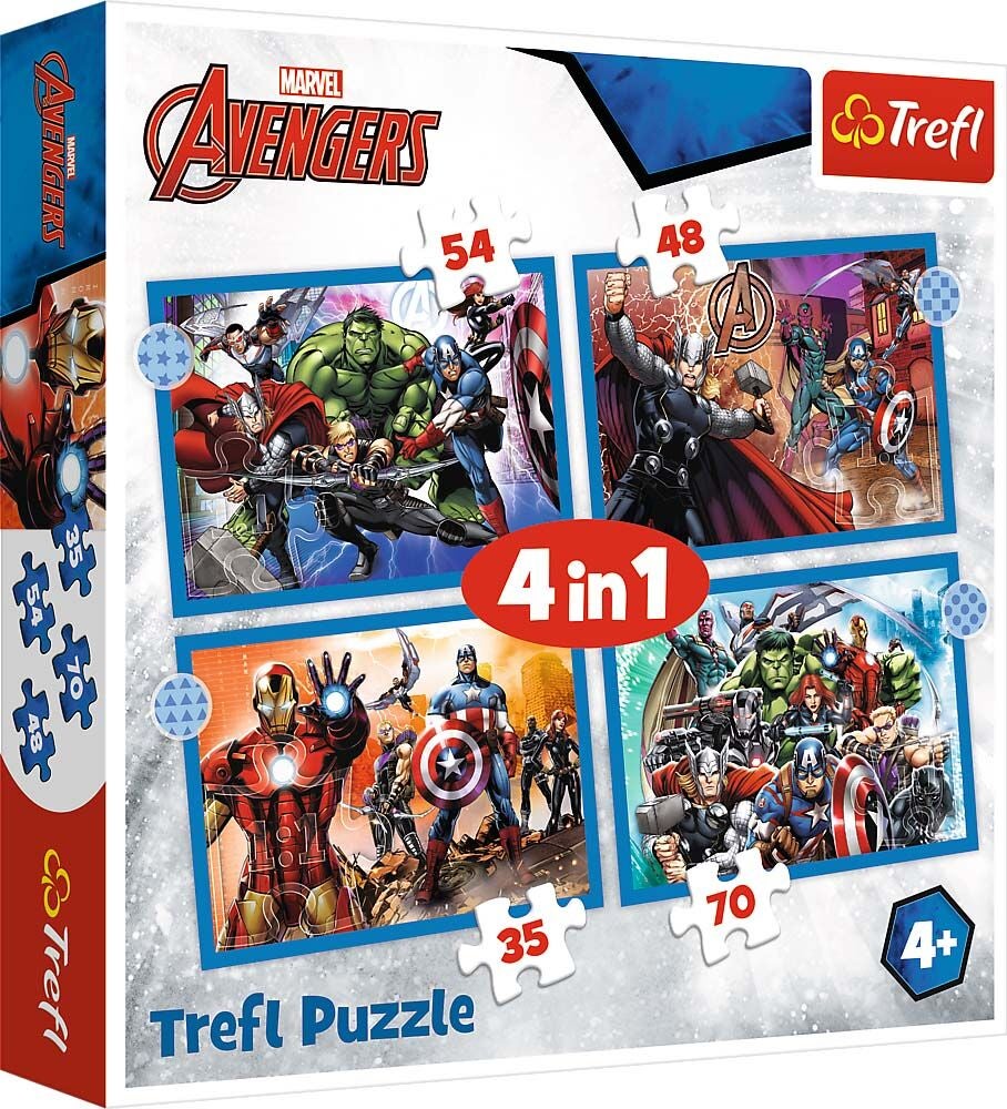 Trefl Disney Marvel The Avengers Puzzle 4-in-1 von Marvel Avengers