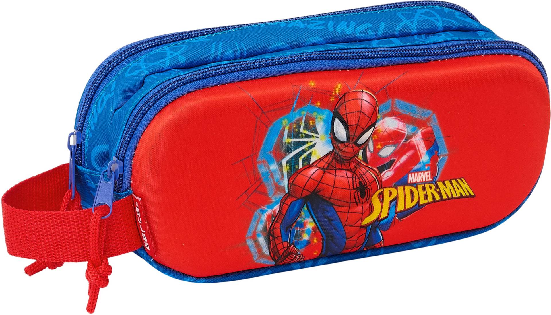 Marvel Spider-Man 3D Doppel-Federmäppchen, Rot/Marineblau von Marvel Spider-Man