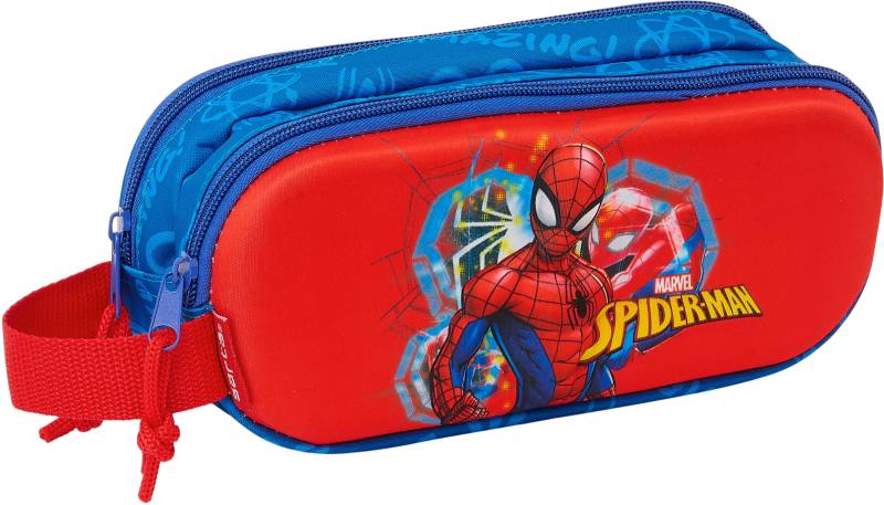 Marvel Spider-Man 3D Doppel-Federmäppchen, Rot/Marineblau von Marvel Spider-Man