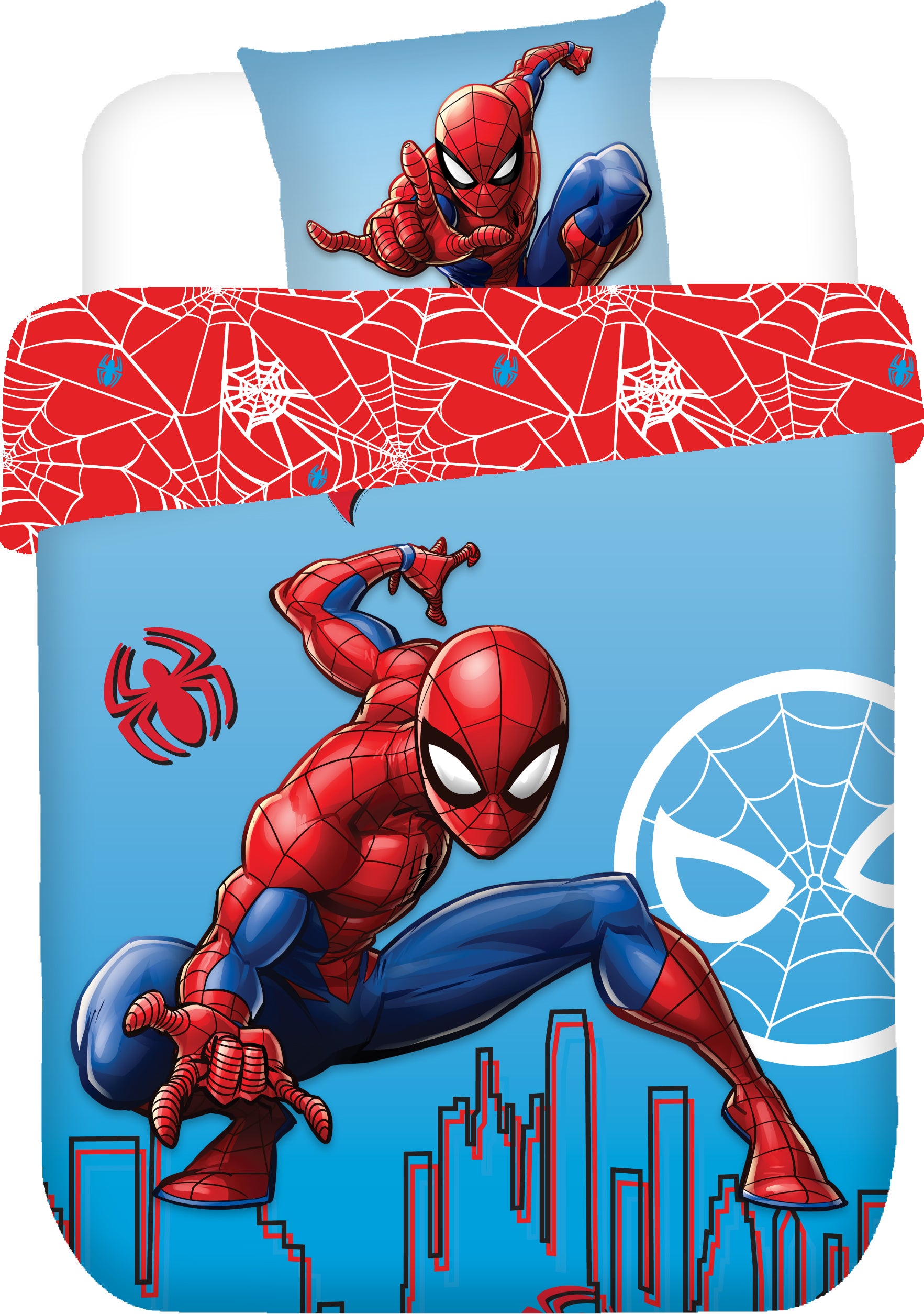 Marvel Spider-Man Bettwäsche 150x210 cm, Blau Marvel Spider-Man Bettwäsche 150x210 cm, Blau von Marvel Spider-Man