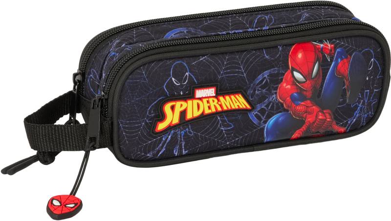 Marvel Spider-Man Doppel-Federmäppchen Attack, Schwarz/Blau von Marvel Spider-Man