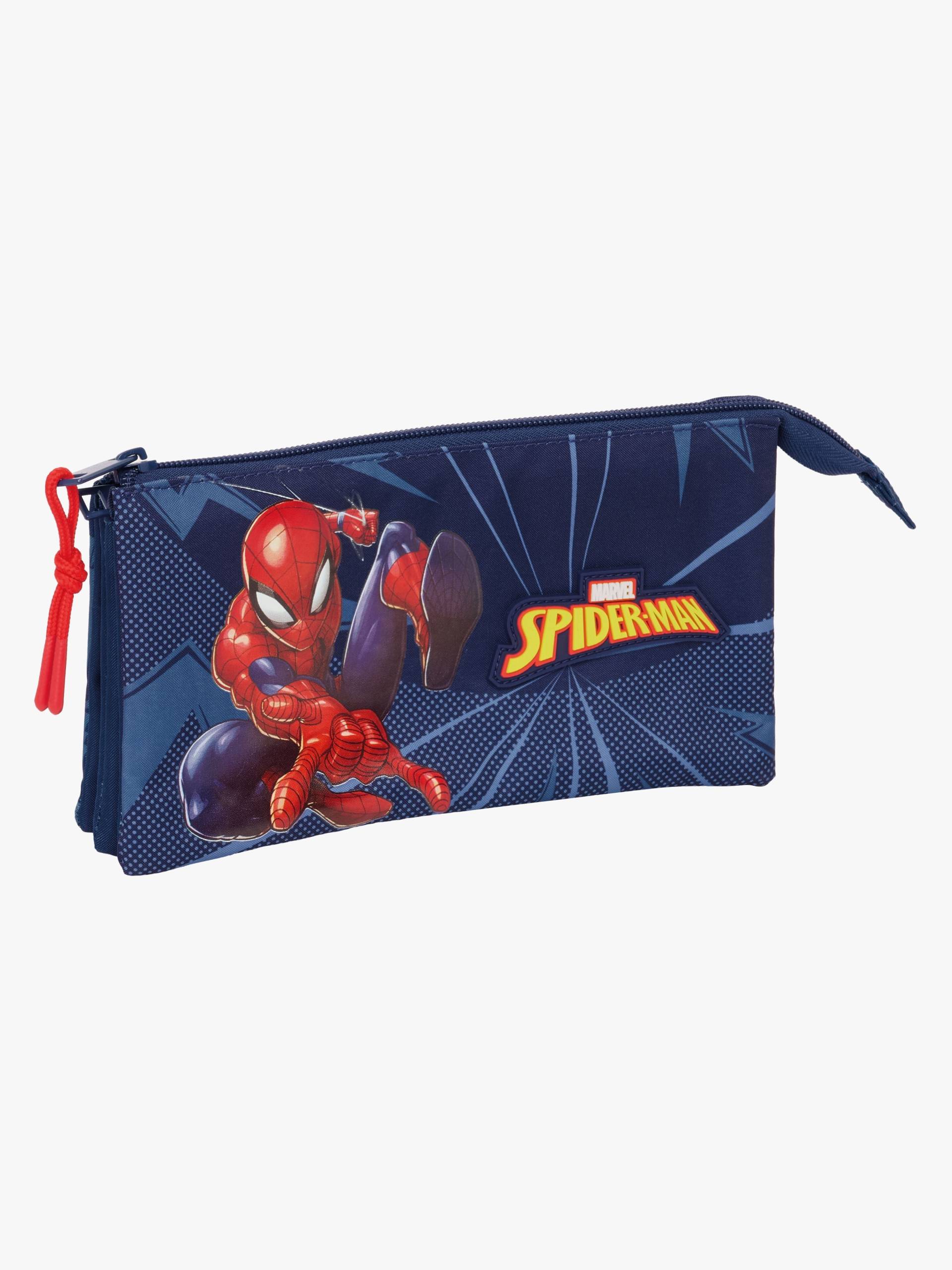 Marvel Spider-Man Dreifach-Federmäppchen, Blau von Marvel Spider-Man