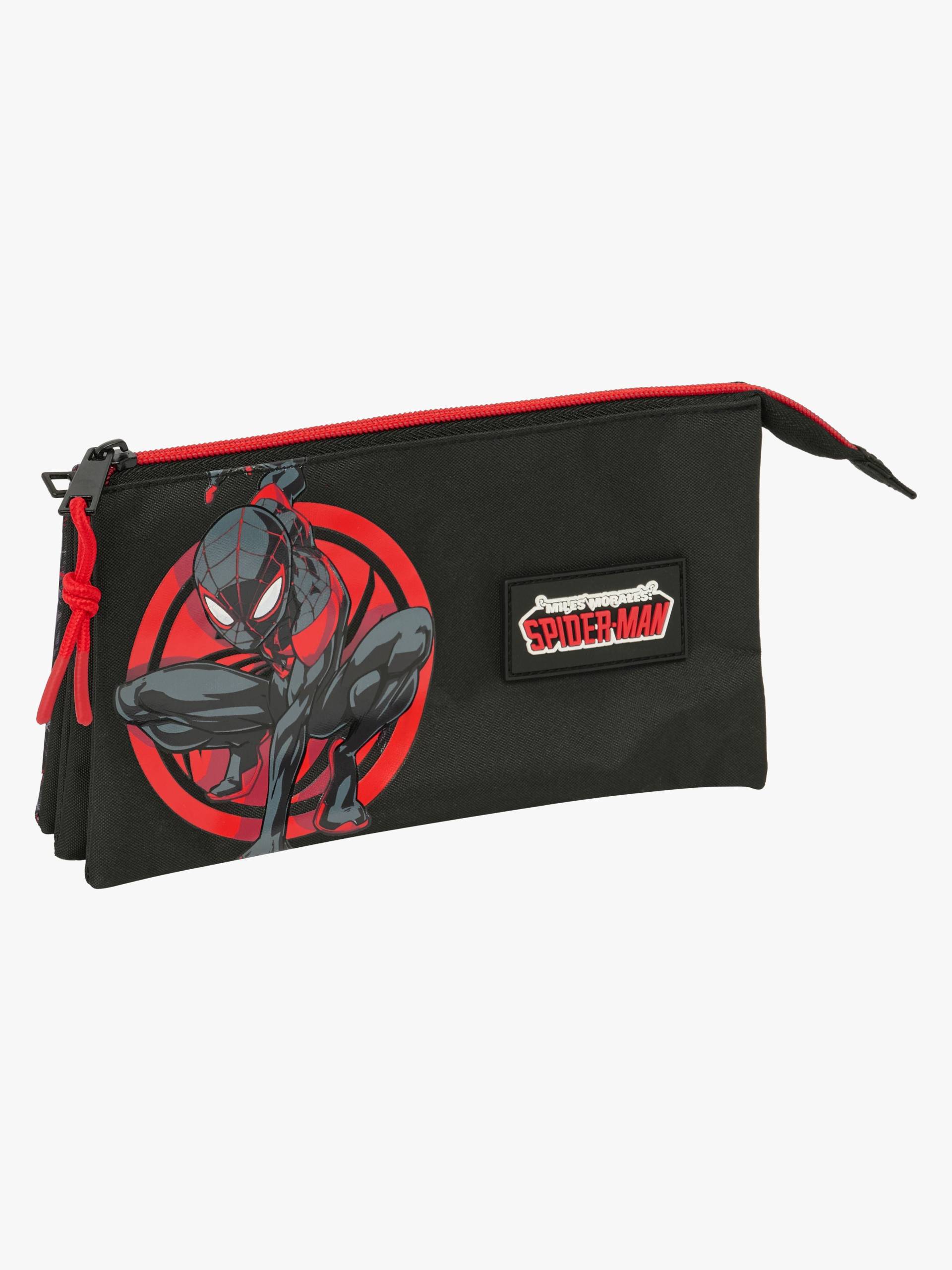 Marvel Spider-Man Miles Morales Dreifach-Federmäppchen, Schwarz von Marvel Spider-Man