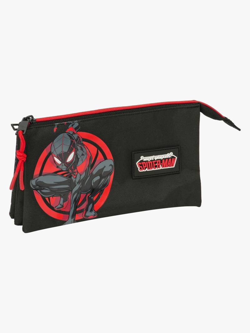 Marvel Spider-Man Miles Morales Dreifach-Federmäppchen, Schwarz von Marvel Spider-Man