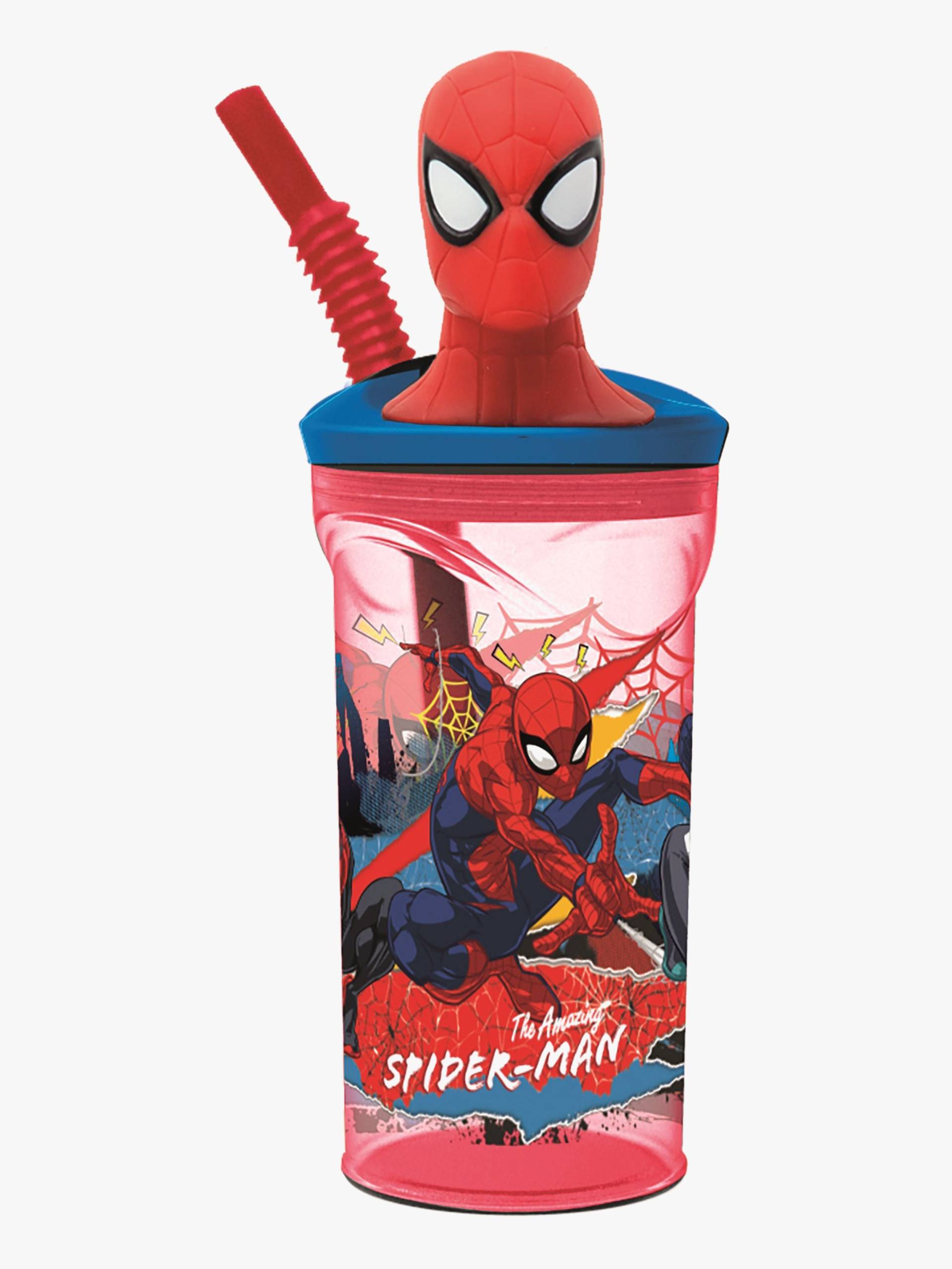 Marvel Spider-Man Wasserflasche 3D Figur Tumbler 360 ml, Rot/Blau Marvel Spider-Man Wasserflasche 3D Figur Tumbler 360 ml, Rot/Blau von Marvel Spider-Man