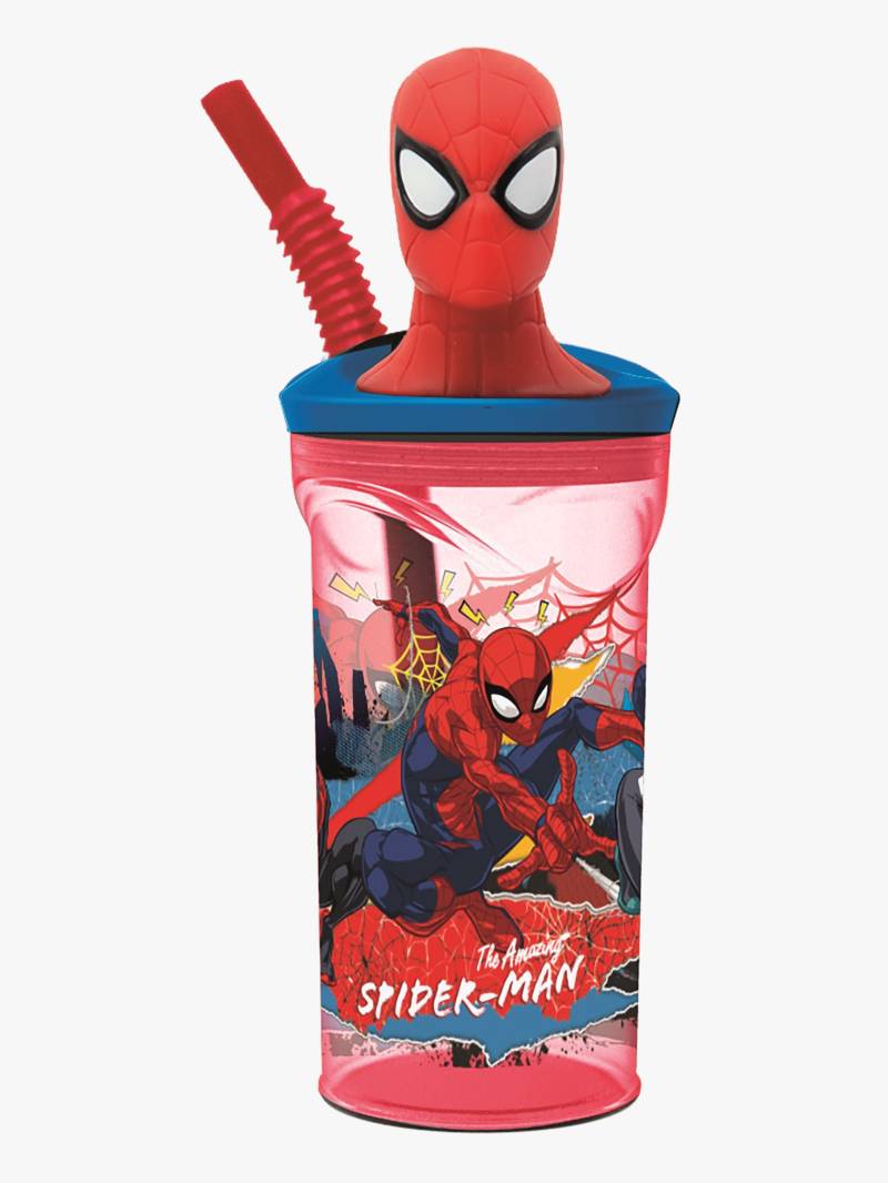 Marvel Spider-Man Wasserflasche 3D Figur Tumbler 360 ml, Rot/Blau Marvel Spider-Man Wasserflasche 3D Figur Tumbler 360 ml, Rot/Blau von Marvel Spider-Man