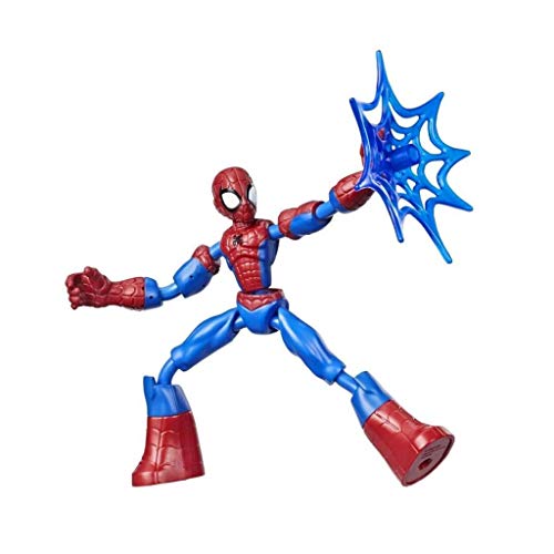 Hasbro E7686 Biegbare und Bewegliche Spider-Man Action-Figur, 15 cm große Bewegliche Figur, enthält Netz-Accessoire, für Kinder ab 6 Jahren von Marvel