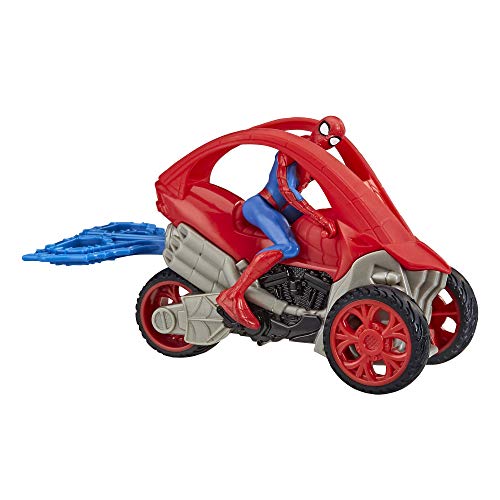 Hasbro E7739 Spider-Man: Spider-Man Stunt Fahrzeug 15 cm groß, mit Abnehmbarer Actionfigur, ab 4 Jahren von Marvel