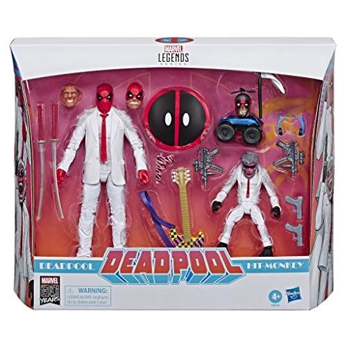 Hasbro E88505L0 Comics 80 Jubiläum Legends Series 15 cm große Vintage Deadpool und Hit-Monkey Action-Figuren 2er-Pack von Marvel
