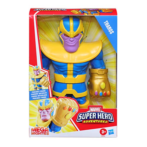 Marvel F0022 25 cm große Playskool Heroes Mega Mighties Marvel Super Hero Adventures Thanos Action-Figur zum Sammeln, Spielzeug für Kinder ab 3 Jahren von Playskool