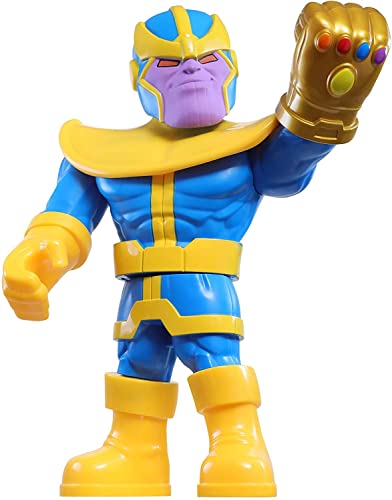 Marvel F0022 25 cm große Playskool Heroes Mega Mighties Marvel Super Hero Adventures Thanos Action-Figur zum Sammeln, Spielzeug für Kinder ab 3 Jahren von Playskool