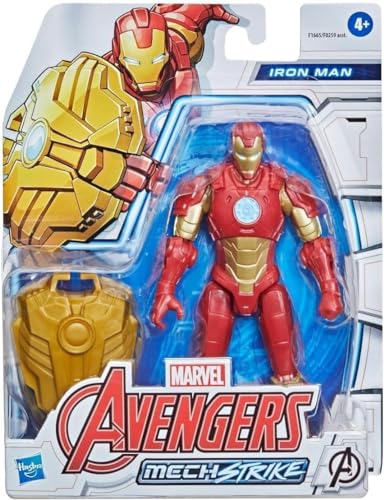 Hasbro Marvel Avengers Mech Strike 15 cm große Action-Figur, Spielzeug Iron Man mit kompatiblem Mech Battle-Accessoire, für Kids ab 4 Jahren von Marvel