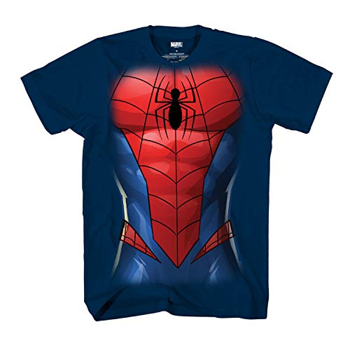 Marvel Amazing Spider-Man Kostüm Anzug Erwachsene T-Shirt, Blau, L von Marvel
