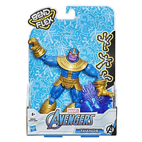 Avengers E8344 Marvel Bend and Flex Action, 6-Inch Flexible Thanos Figure, Includes Accessory, Ages 4 and Up, Multicolor von Avengers