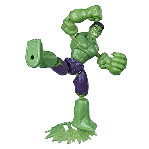 Avengers E7871 Marvel Bend and Flex Action, 6-Inch Flexible Hulk Figure, Includes Blast Accessory, Ages 4 and Up, Multicoloured von Marvel