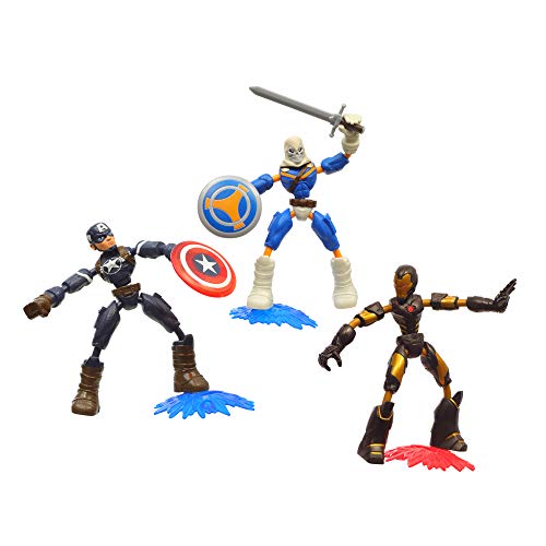 Marvel Avengers – Bend and Flex Pack 3 Figuren – Taskmaster vs Iron Man & Captain America von Marvel