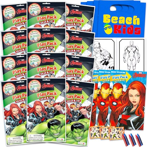 Marvel Avengers Geburtstagsparty-Gastgeschenke und Zubehör-Set – 12 Aktivitäts-Spielpackungen für Jungen, Mädchen mit Mini-Malbüchern und mehr, Avengers-Partygeschenke für Kinder Marvel Avengers Geburtstagsparty-Gastgeschenke und Zubehör-Set – 12 Aktivitäts-Spielpackungen für Jungen, Mädchen mit Mini-Malbüchern und mehr, Avengers-Partygeschenke für Kinder von Marvel