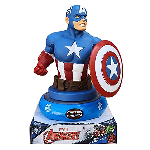 Marvel Avengers Nachttischlampe 3D Figur, Captain America, KL84804, Kids Licensing von AVENGERS