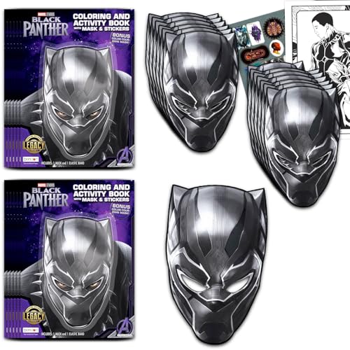 Marvel Black Panther Masken-Party-Set – Paket enthält 12 Masken, 12 Malbücher und mehr | Zubehör für Verkleidungen und Accessoires Marvel Black Panther Masken-Party-Set – Paket enthält 12 Masken, 12 Malbücher und mehr | Zubehör für Verkleidungen und Accessoires von Marvel