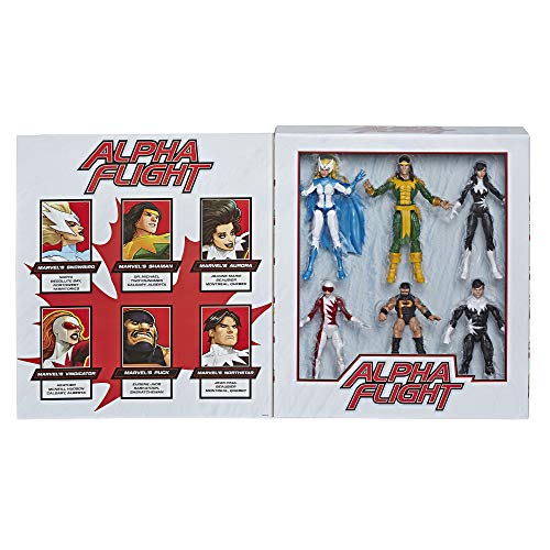 Marvel Classic Hasbro Legends Series Spielzeug, 15,2 cm, Sammelobjekt, 6 Stück, Alpha Flight 6 Stück, 6 Figuren mit Premium-Design, für Kinder ab 4 Jahren (exklusiv) von Marvel