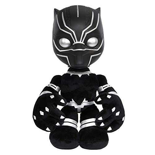 Marvel HJM24 - Black Panther Herz von Wakanda Plüschfigur mit Lichtern und Geräuschen, weiche Spielzeug Puppe für Fans und Sammler von Black Panther von Marvel