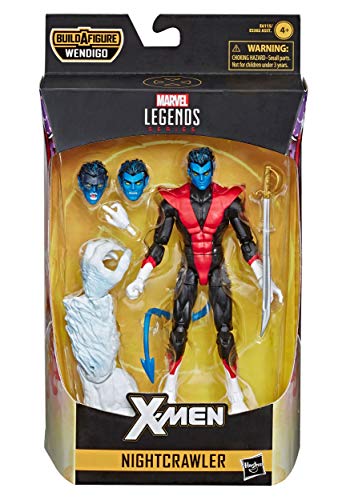 Marvel Hasbro Legends Series 6" Collectible Action Figure Nightcrawler Toy (X-Men/X-Force Collection) - with Wendigo Build-A-Figure Part von Marvel